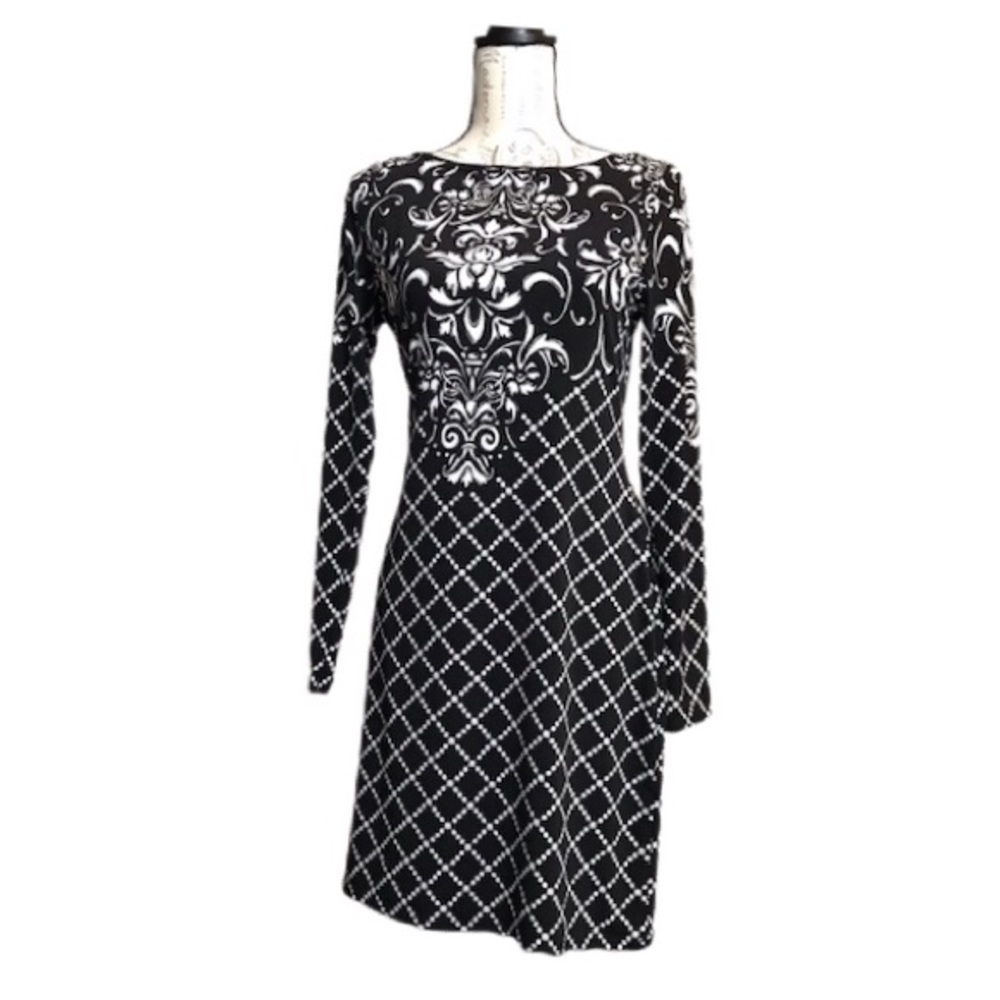 WHBM Black and White Dress